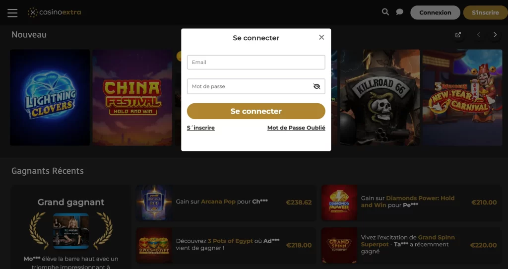 casino extra connexion